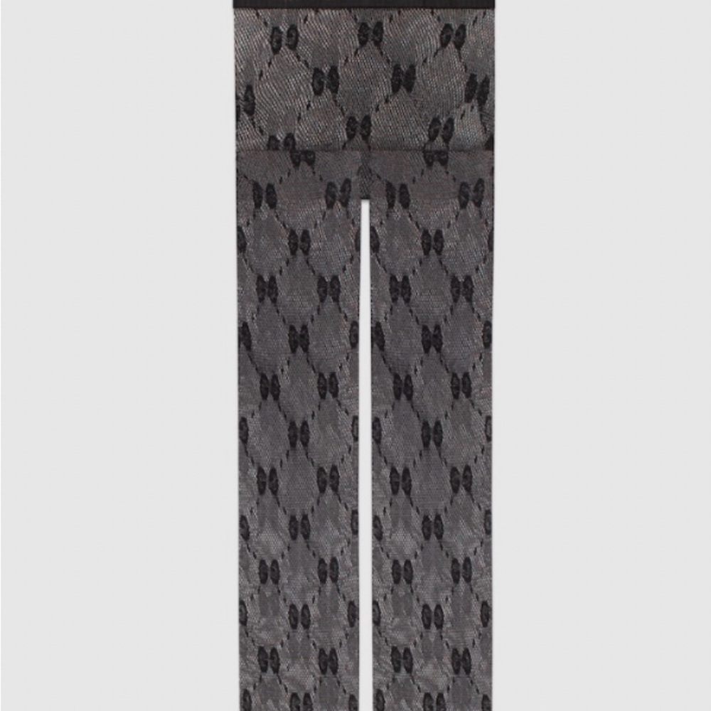 Gucci Black Patterned Hosiery
